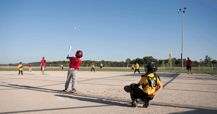 Kids Playing Baseball