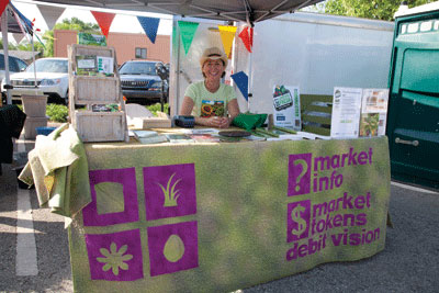 lady at her booth